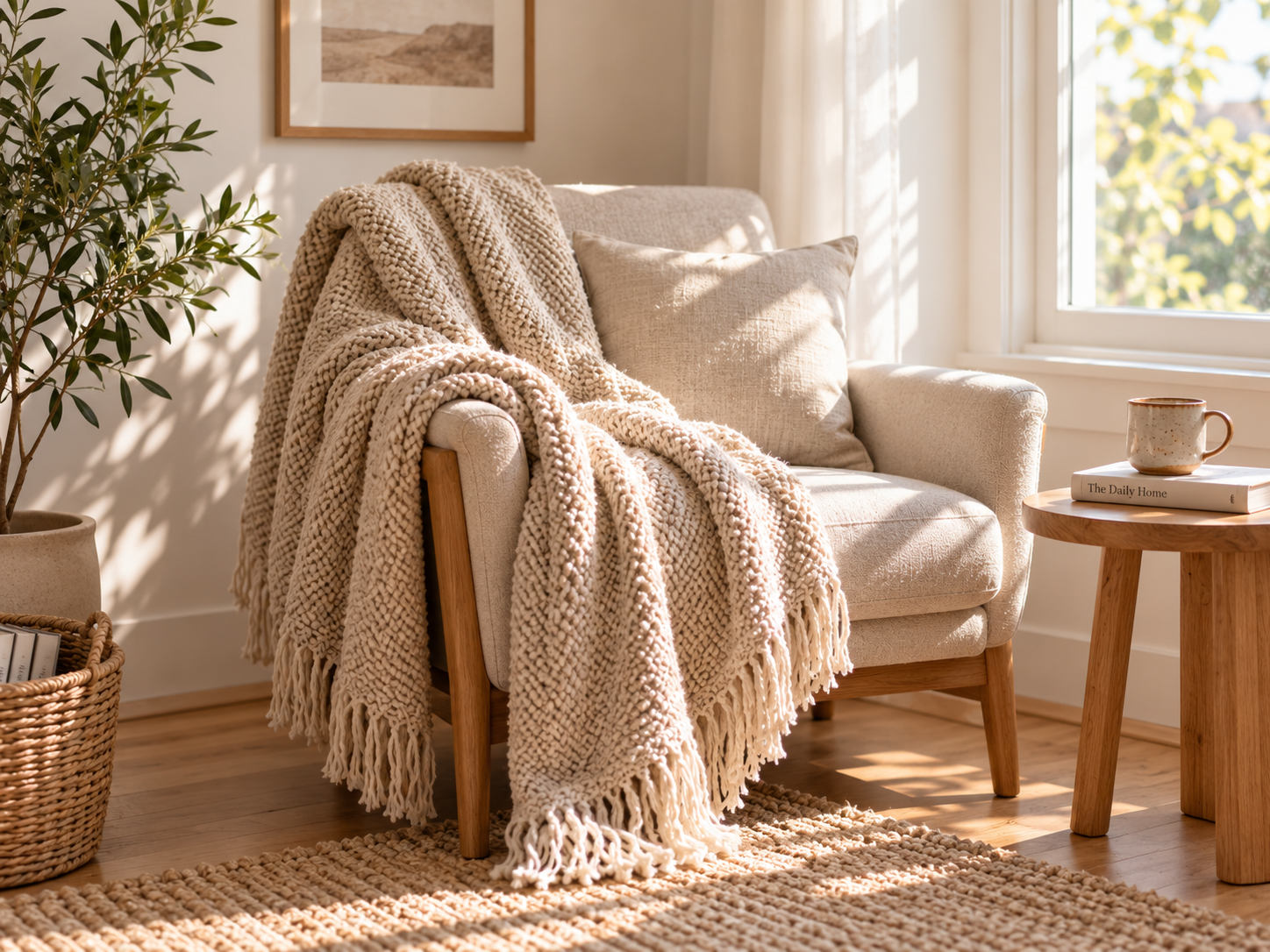 Add one soft throw blanket