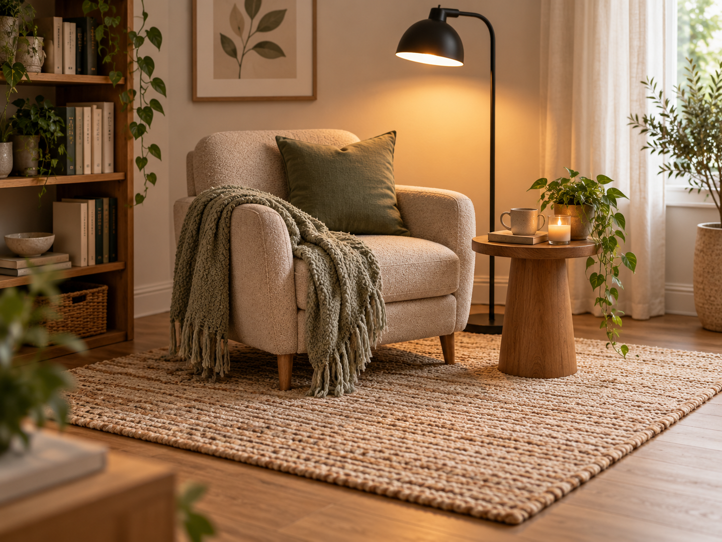 Add a warm rug underneath