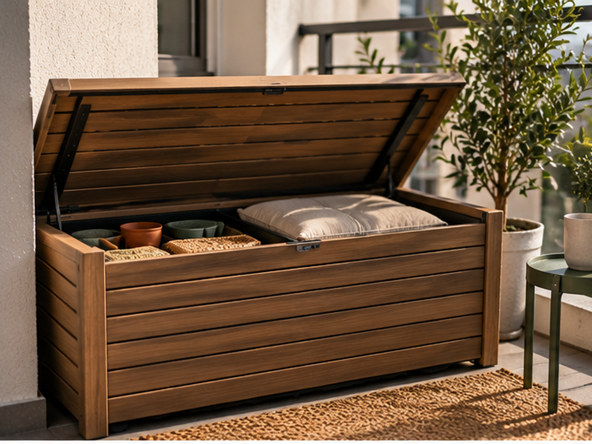 Use a slim storage bench