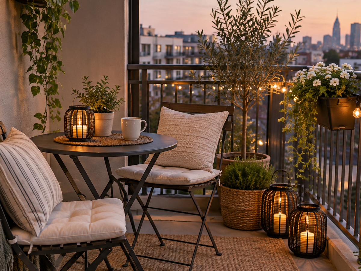 Use a small tray for drinks and decor
