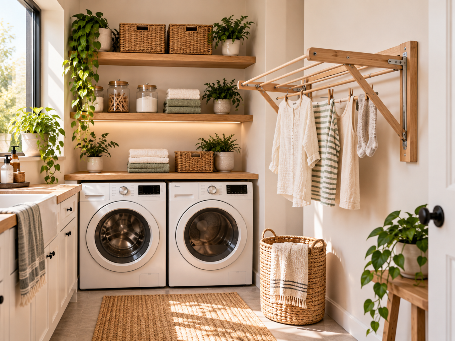 Use matching storage baskets