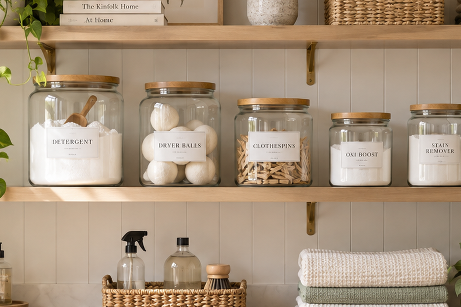 Use clear containers for small items
