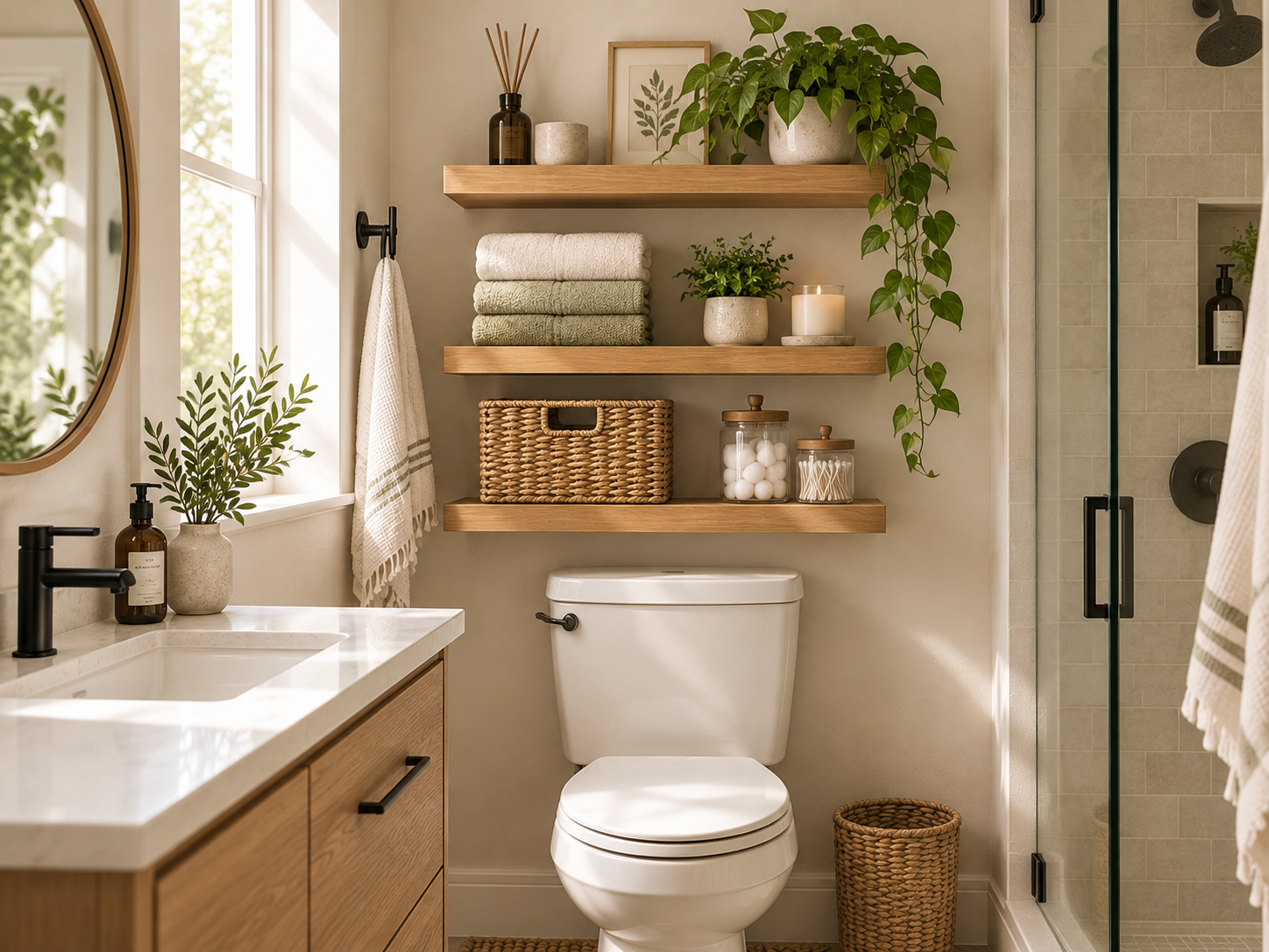Install wall-mounted baskets