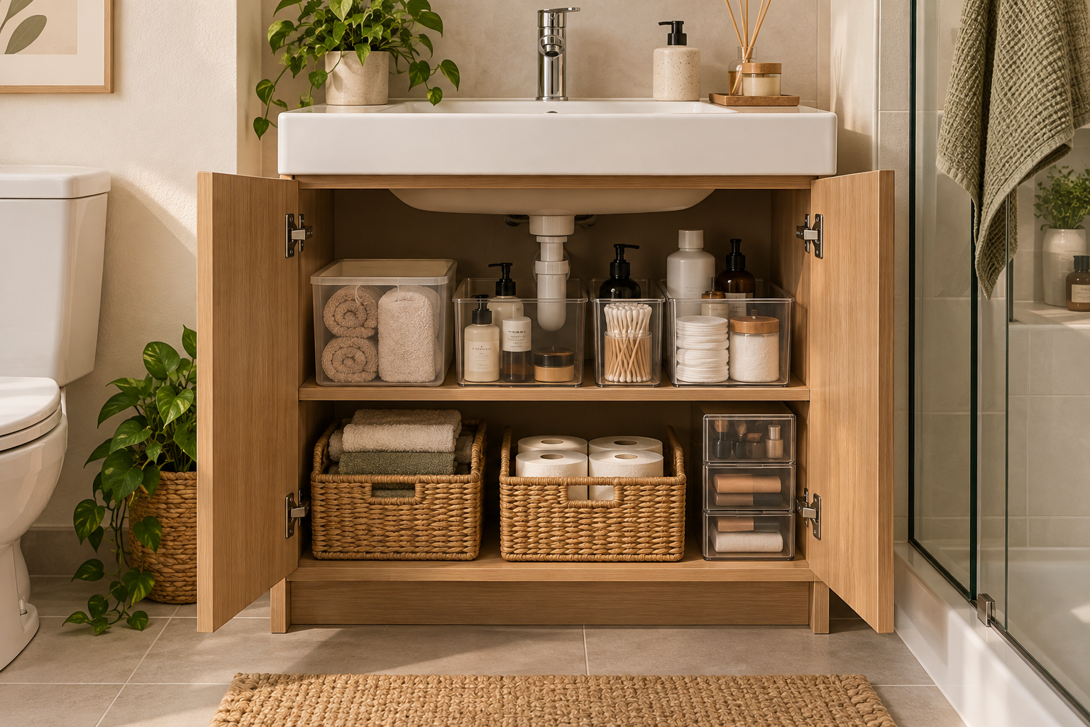 Add storage under the sink