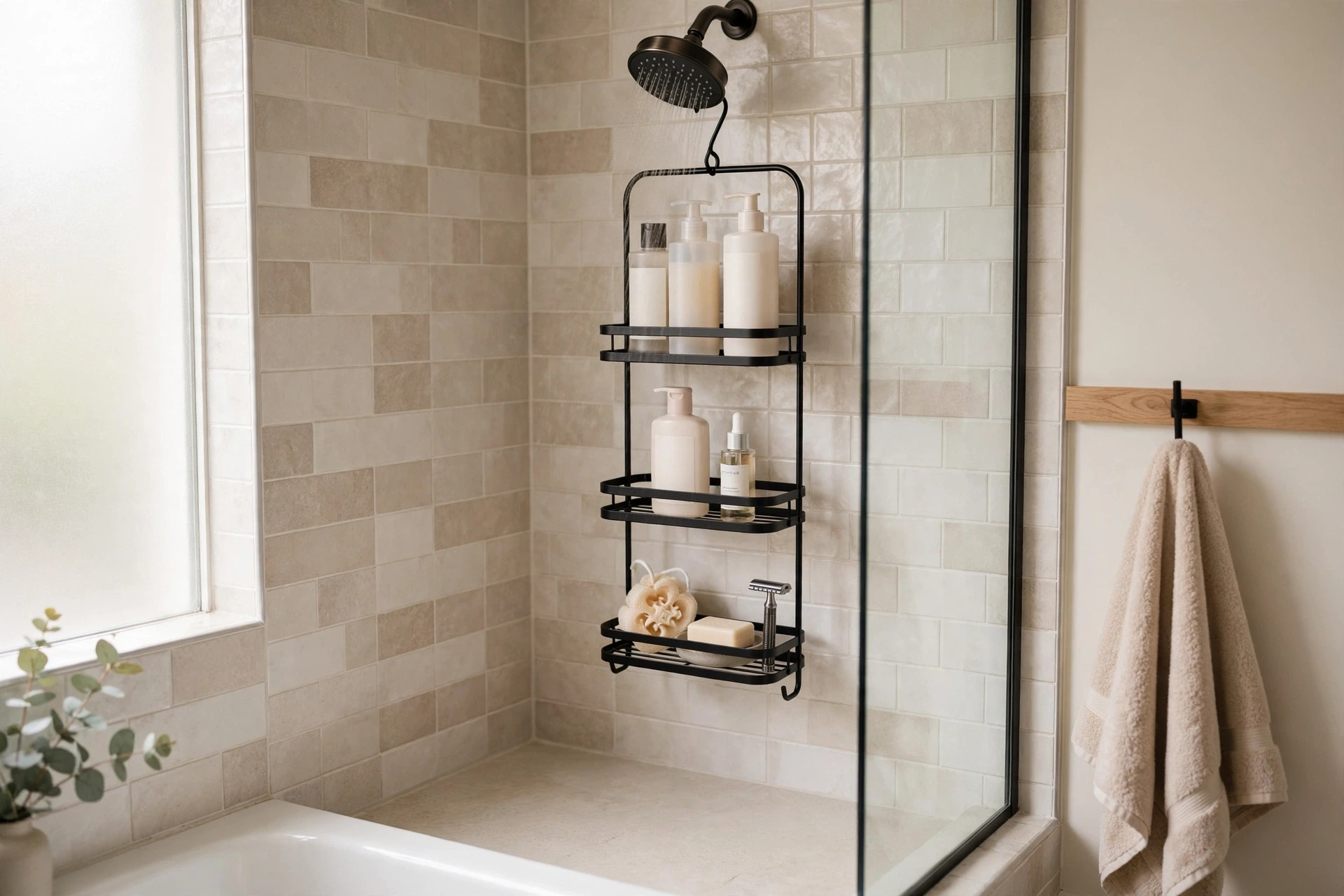 Install a shower caddy