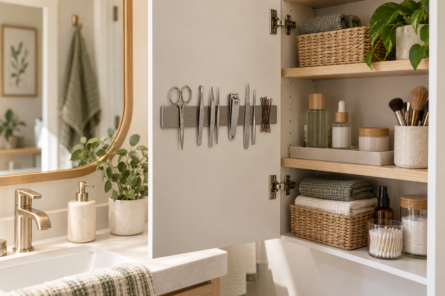 Use magnetic storage for small items