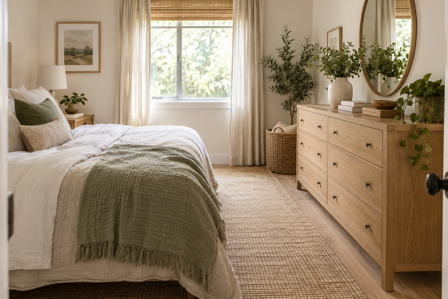 Use one narrow dresser instead of several small storage pieces