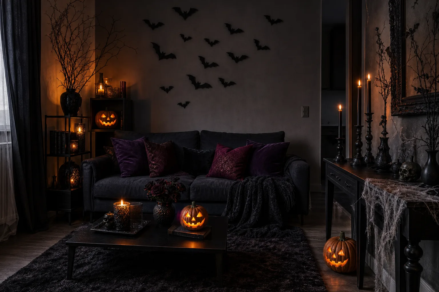 12 Spooky Halloween Living Room Ideas for Small Spaces