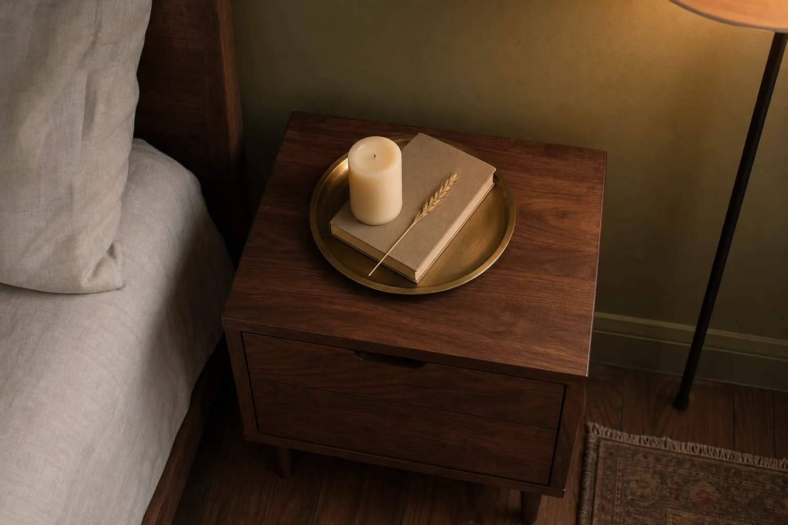 Turn the book already at your bedside into a seasonal detail