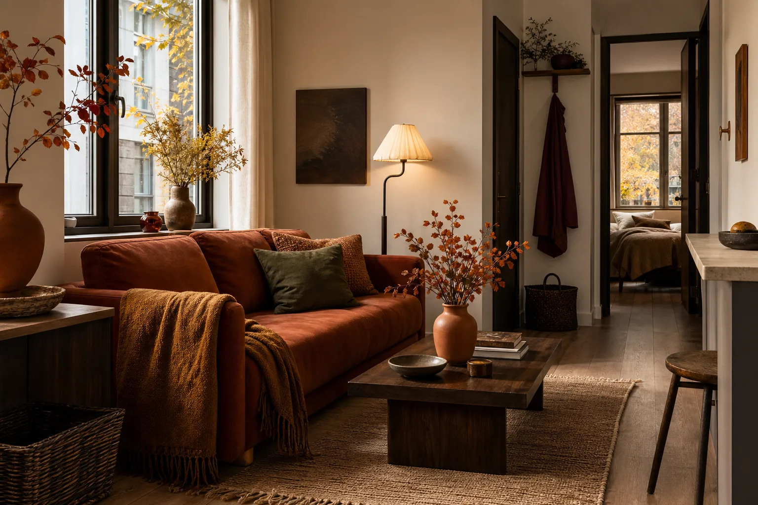 Small Apartment Fall Living Room Decor Ideas That Save Space