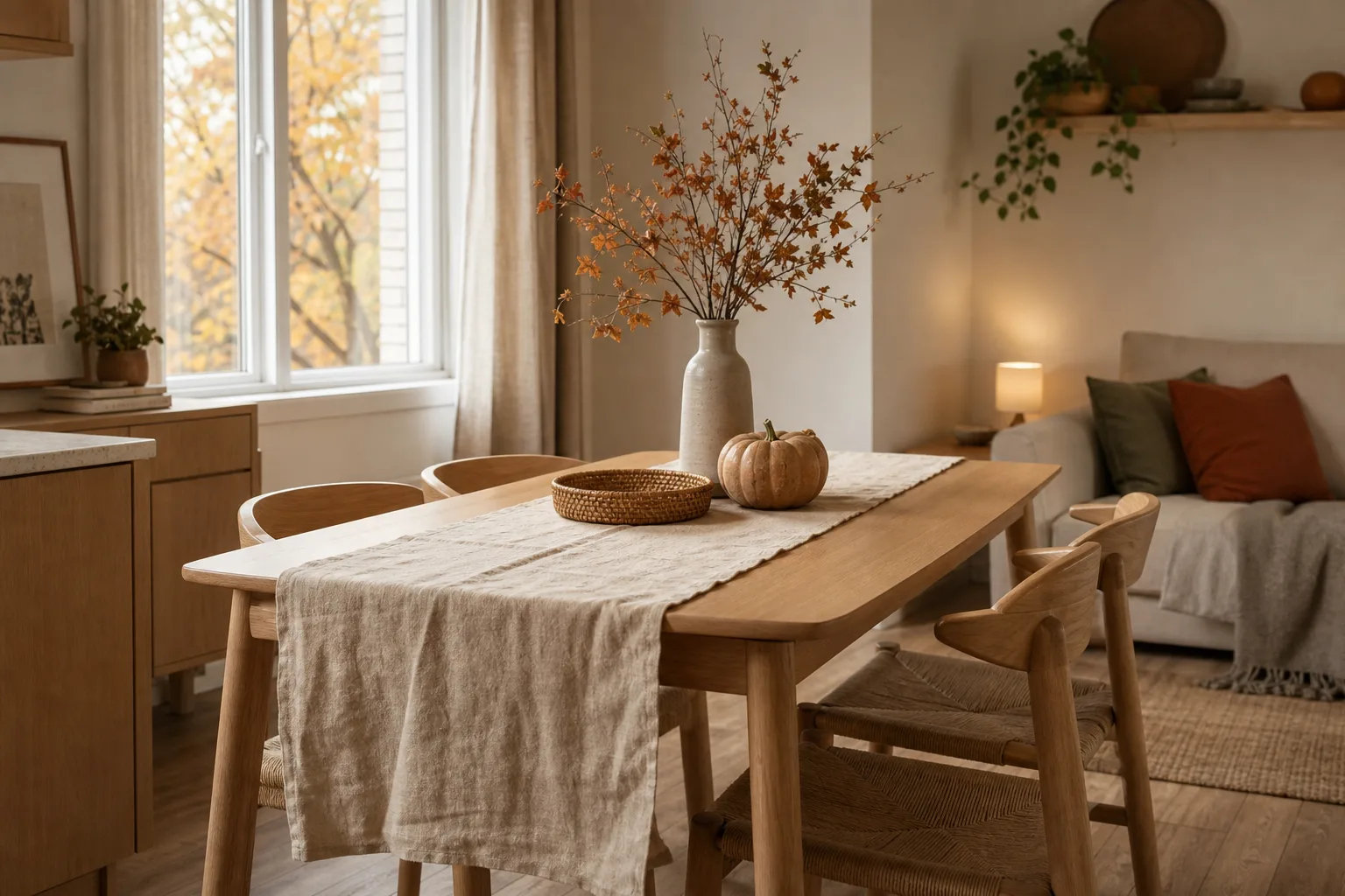 Small Apartment Fall Dining Area Decor Ideas That Save Space