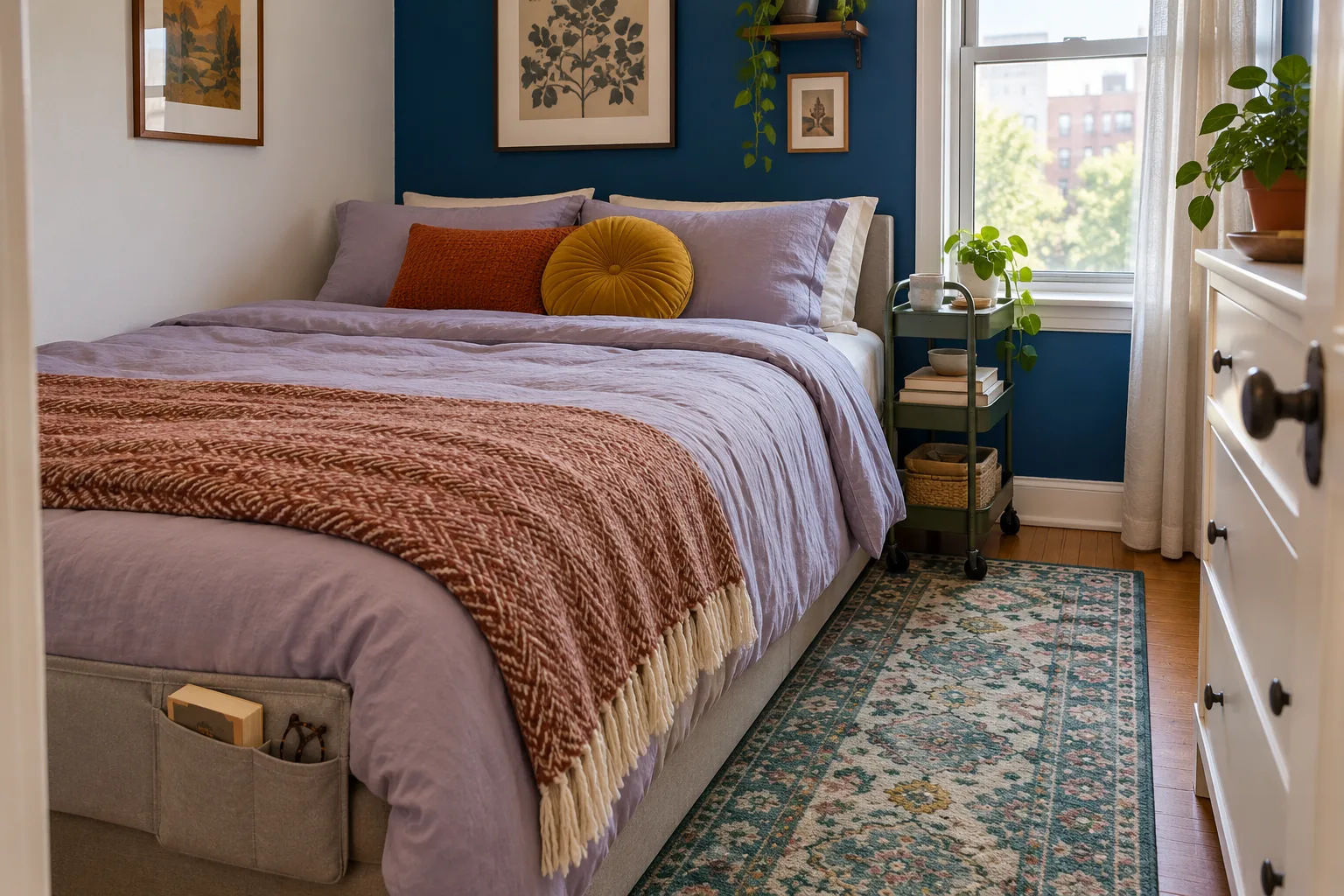 12 Bedside Storage Ideas for Small Bedrooms With No Room for a Nightstand