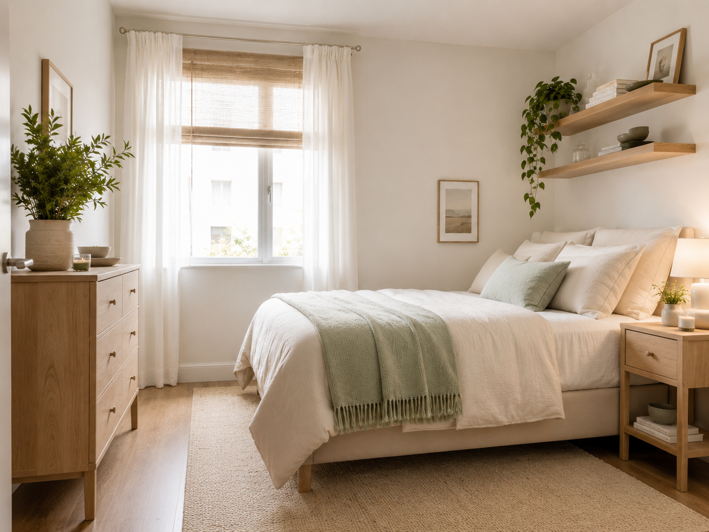 Use a large rug to define the room