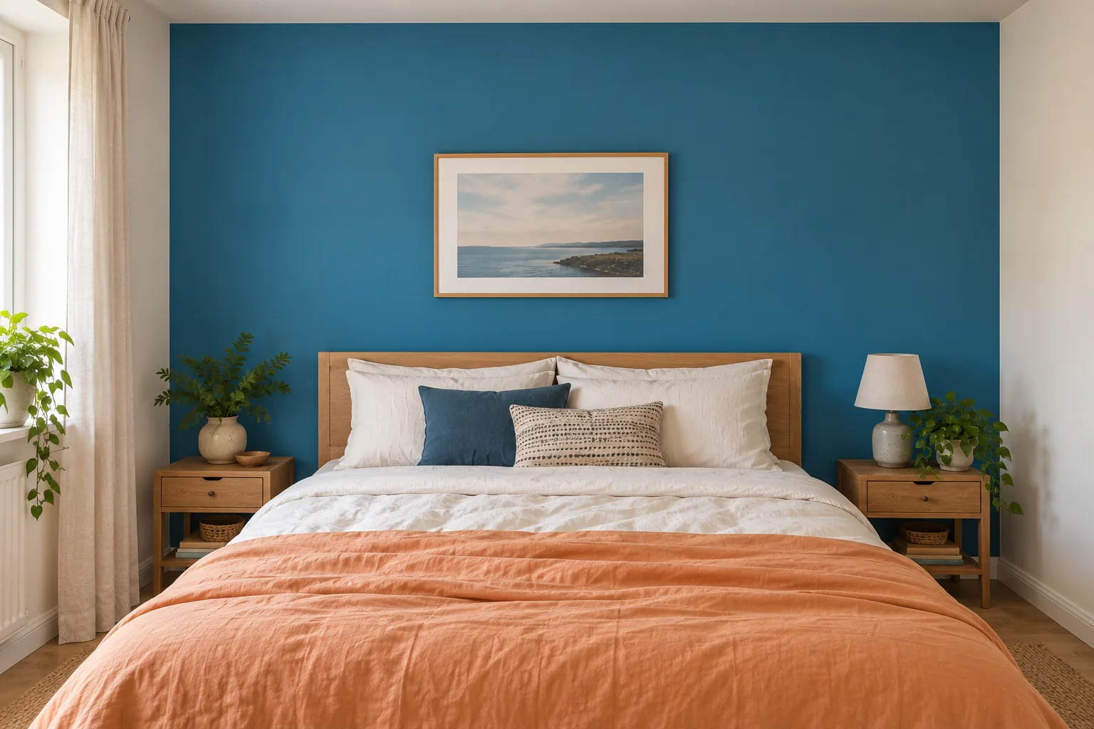 Choose the least interrupted bed wall