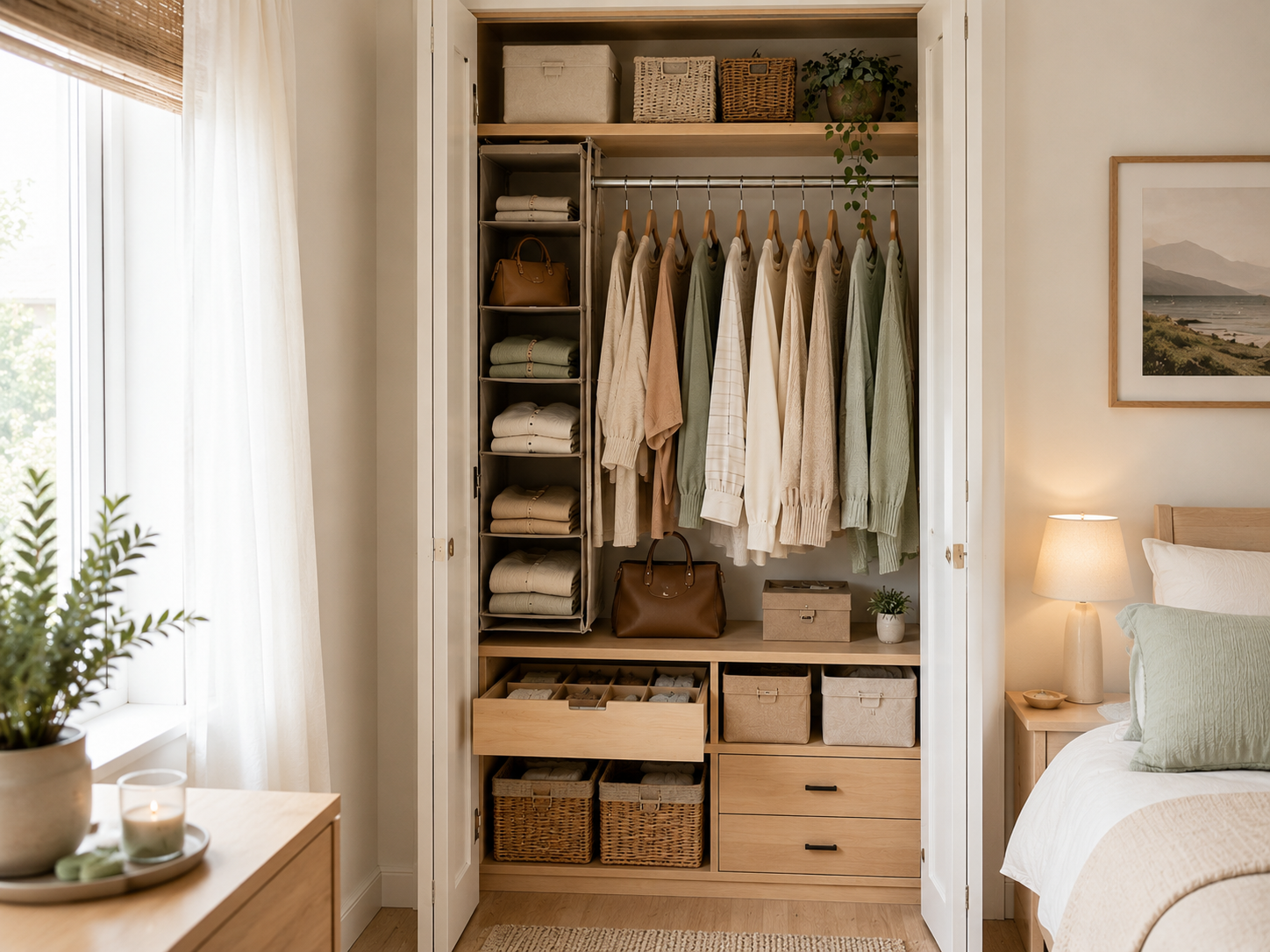 Add a second hanging rail where it makes sense