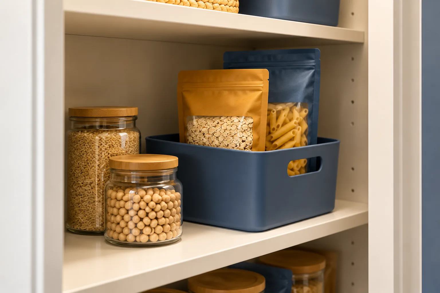 Keep tall packages behind shorter ones