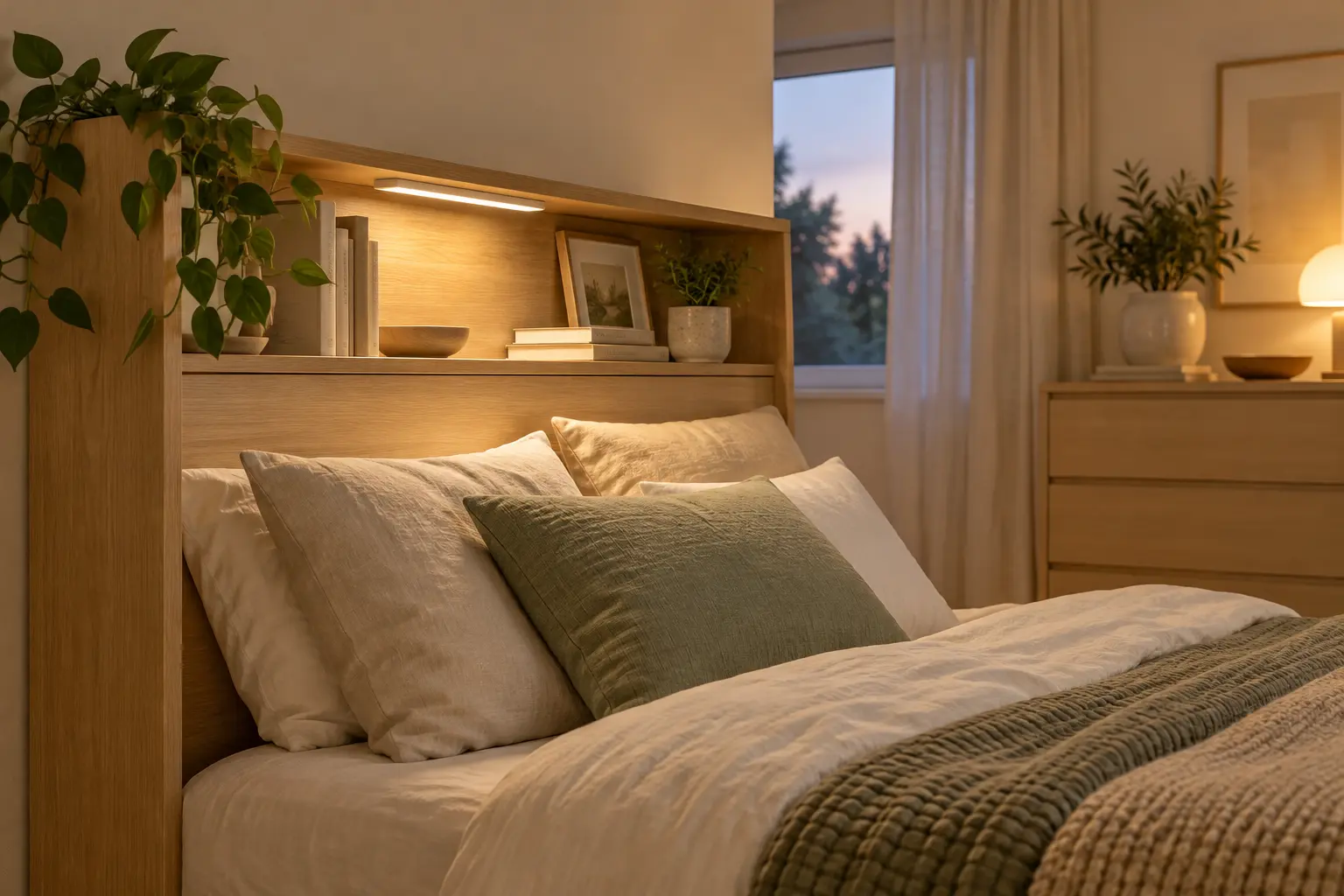 Attach a rechargeable light bar to furniture, not the wall