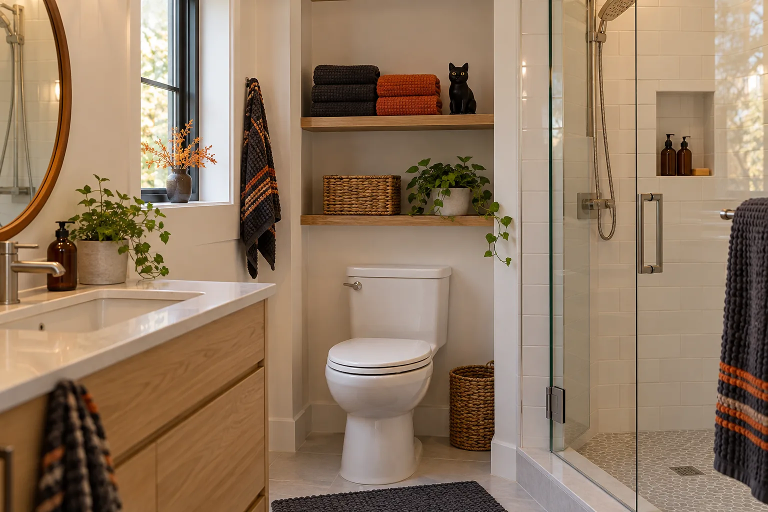 Give one existing dry shelf a single Halloween accent