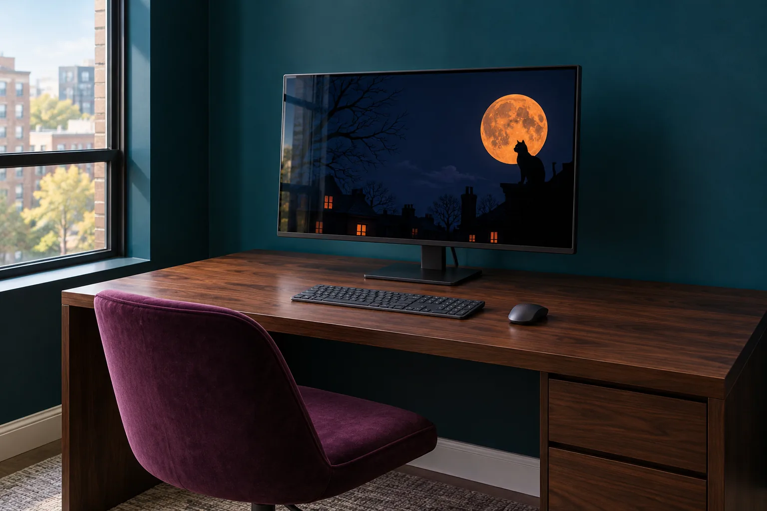 Try a quiet Halloween desktop wallpaper