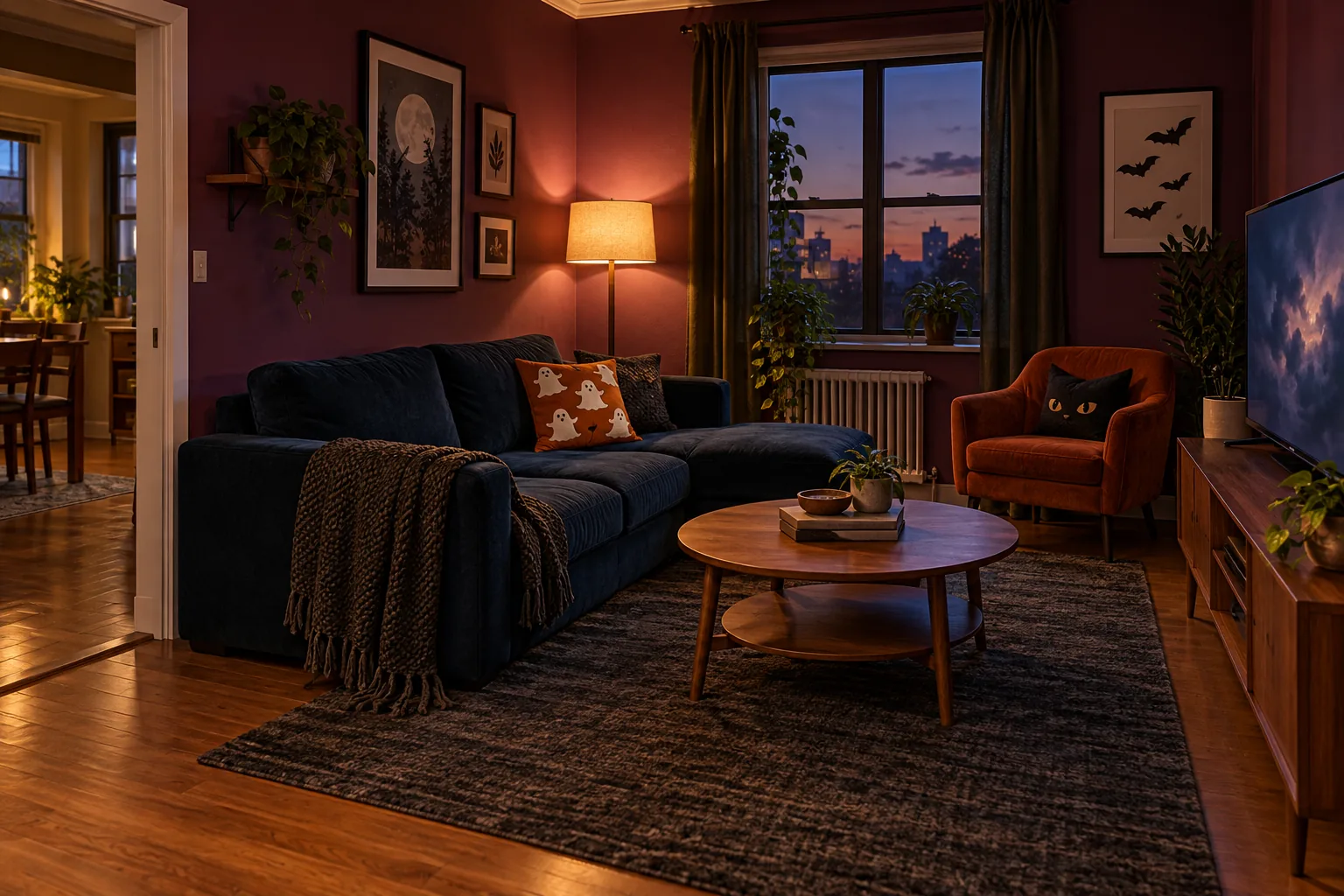 Adjust existing lamps for atmosphere and an easy route
