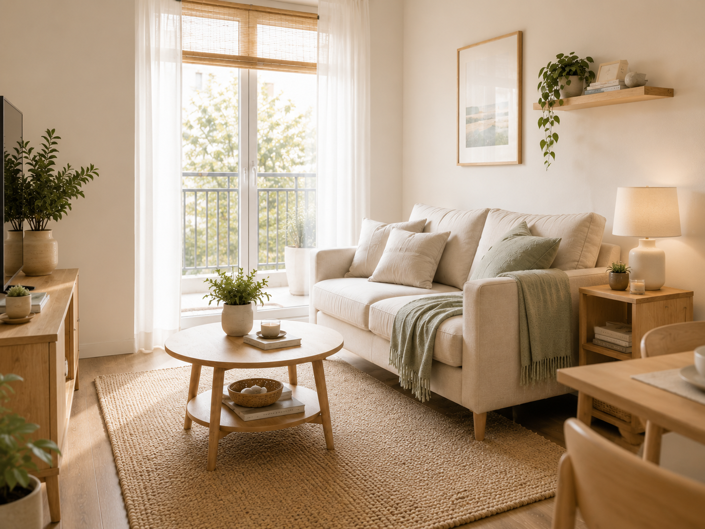 Let daylight travel through the room