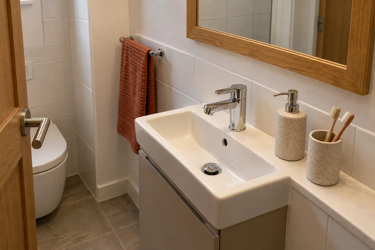 Coordinate the sink essentials instead of adding ornaments
